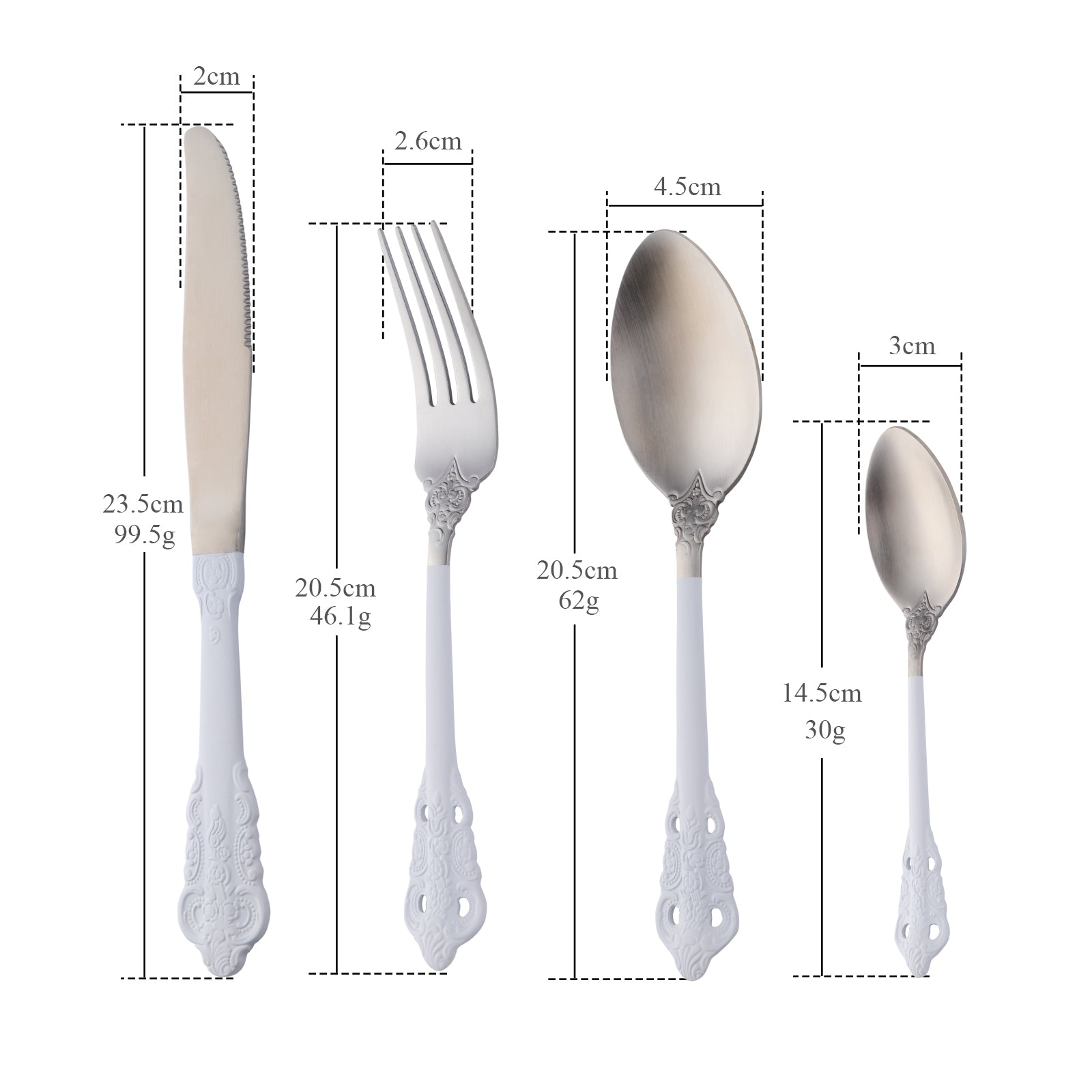 Eco Friendly Royal Vintage Flatware Gold Plated Silverware Stainless Steel Luxury Cutlery Set