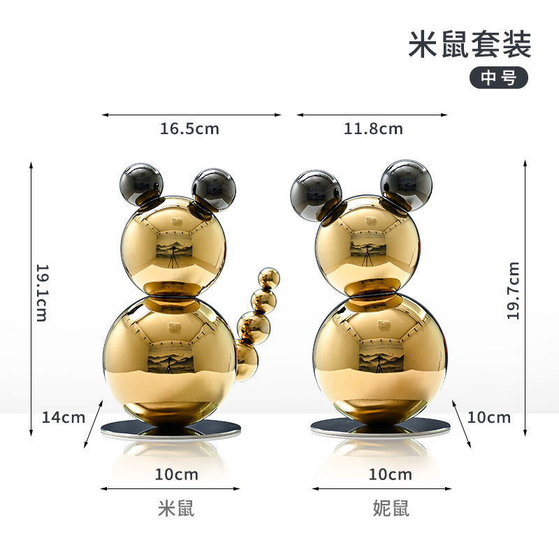 Cute Mouse Sculpture for Living Room Decor, Birthday Party Supplies Gift for Home Decoration