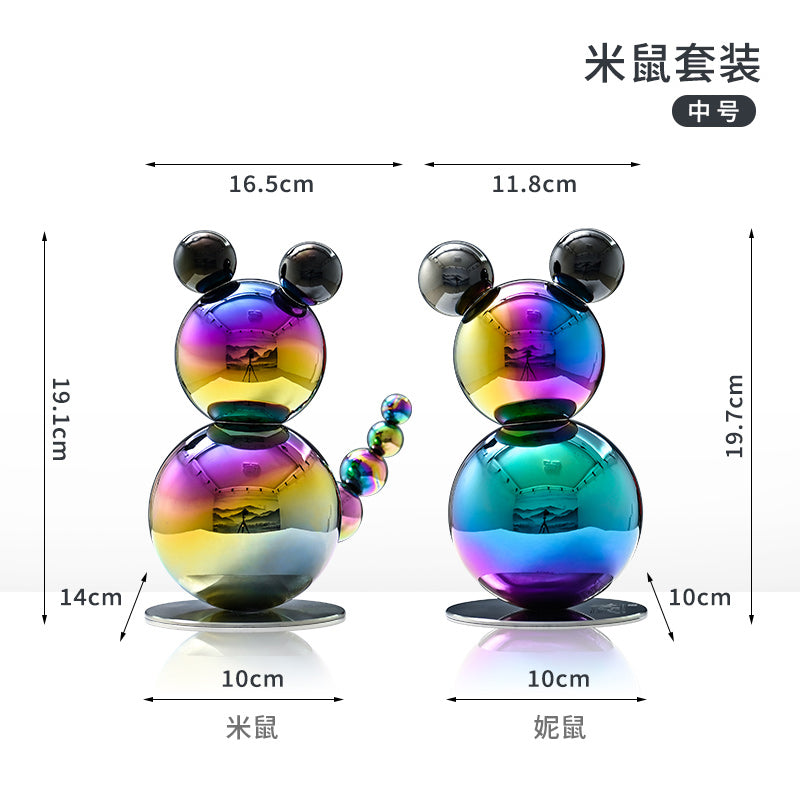 Cute Mouse Sculpture for Living Room Decor, Birthday Party Supplies Gift for Home Decoration