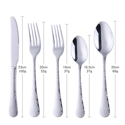 Buyer Star Wholesale Tableware Silver Set Cutlery Mirror Polish Spoon Fork Knife Kitchenware