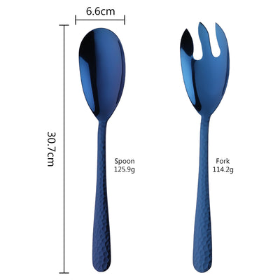 Buyer Star Snake Skin Design Long Salad Spoon Fork 2Pcs Tableware Sets 304 Stainless