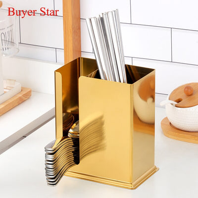 Buyerstar Multifunction Chopsticks Storage Spoon Cutlery Rack Drain Holder Kitchen Tools