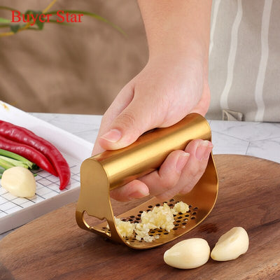 Buyerstar Stainless Steel Household Garlic Press Squeezer Ginger Tools kitchen Gadgets