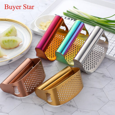 Buyerstar Stainless Steel Household Garlic Press Squeezer Ginger Tools kitchen Gadgets