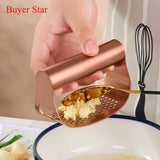 Buyerstar Stainless Steel Household Garlic Press Squeezer Ginger Tools kitchen Gadgets