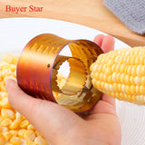 Buyer Star Stainless Steel Corn Peeler Creative Corn Stripper Serrated Blade Fruit Vegetable Tools