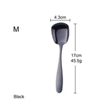 Factory Wholesale Cheap Price Flat Tableware Spoon Black Color Cutlery Sets