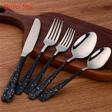 Buyer Star Cutlery Set Stainless Steel Flatware Dinner service for 5 knife fork spoon mirror polished