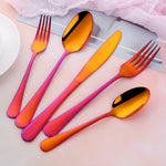 Factory Wholesale Tableware Magic Red Color Flatware Mirror Polish