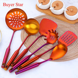 6pcs Kitchen tools stainless steel cooking kitchenware Utensils set spoon,soup ladle,spatula