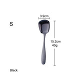 Factory Wholesale Cheap Price Flat Tableware Spoon Black Color Cutlery Sets