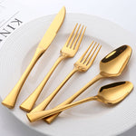 Wholesale Manufacturing Cheap Price Cutlery Sets Gold Color Mirror Polished