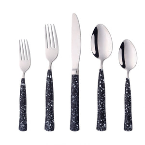 Buyer Star Stainless Steel Cutlery With Spot Handle Flatware Set