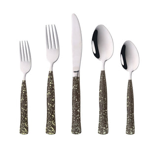Buyer Star Stainless Steel Cutlery With Spot Handle Flatware Set