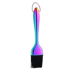 Silicone Oil Brush Cooking Brush Stainless Steel Handle BBQ Grill Basting Brush Pastry Baking Brush Kitchen Accessories