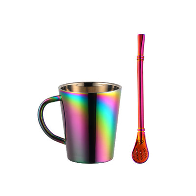 Buyerstar Stainless steel water cup double layer milk Coffee cup Beer Mug Drinking Serving Tools