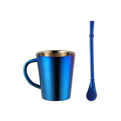 Buyerstar Stainless steel water cup double layer milk Coffee cup Beer Mug Drinking Serving Tools