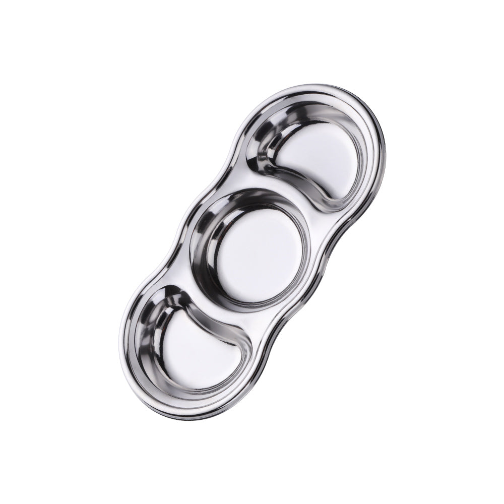 New Stainless Steel Korean Salad Sauce Dishes Food Dipping Bowls Seasoning Tray Separate Vinegar Snack Plates Kitchen