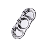 New Stainless Steel Korean Salad Sauce Dishes Food Dipping Bowls Seasoning Tray Separate Vinegar Snack Plates Kitchen Tableware