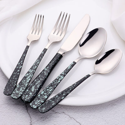 Buyer Star Cutlery Set Stainless Steel Flatware Dinner service for 5 knife fork spoon mirror polished