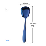 Cutlery Spoon Mirror Polishing Blue Color Accept Customized