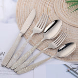 Accept Custom Logo Stainless Steel Wheat Cutlery for Wedding Banquet Tableware