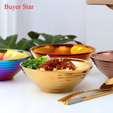 Buyerstar Stainless Steel Round Noodle Food Bowl Tableware for Hot Pot