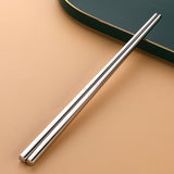 Buyer Star 304 Stainless Steel Square Chopsticks Colorful Sets for Kitchen Canteen