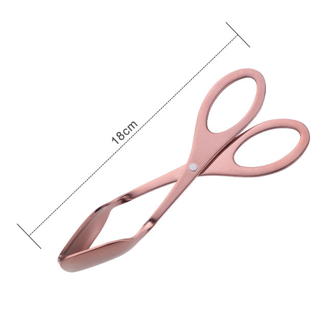 Buyer Star Kitchen Tongs Stainless Steel Food Tongs Golden Bread Clamp Salad Clip