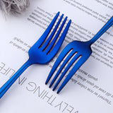 Cheap Price 304 Stainless Steel Blue Flatware Party Wedding Bar Tableware Set