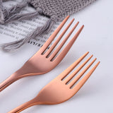 304 Stainless Steel Tableware Mirror Polish Rose Gold Flatware for Wedding Party Bar