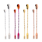 Buyerstar Bar Spoon Stainless Steel Mixing Spoons Spiral Pattern Bar Cocktail Shaker Spoon