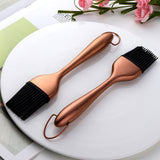 Silicone Oil Brush Cooking Brush Stainless Steel Handle BBQ Grill Basting Brush Pastry Baking Brush Kitchen Accessories