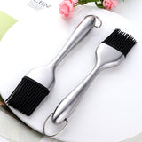 Silicone Oil Brush Cooking Brush Stainless Steel Handle BBQ Grill Basting Brush Pastry Baking Brush Kitchen Accessories