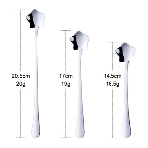 New Five Star Shape Colorful Dessert Spoon Coffee & Tea Honey Spoons Kitchen 304 Stainless Steel Mixing Milk Ice Scoop Tableware