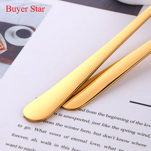 New Five Star Shape Colorful Dessert Spoon Coffee & Tea Honey Spoons Kitchen 304 Stainless Steel Mixing Milk Ice Scoop Tableware