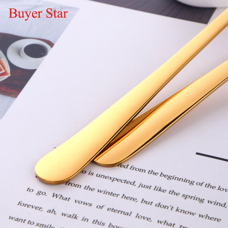 New Five Star Shape Colorful Dessert Spoon Coffee & Tea Honey Spoons Kitchen 304 Stainless Steel Mixing Milk Ice Scoop Tableware