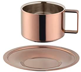 Buyer Star Coffee Mug, Wide Large Coffee Mugs Set of 2, Dishwasher & Microwave Safe Mug for Latte, Tea, Cappuccino, Coffee Mugs for Men (Rose Gold)