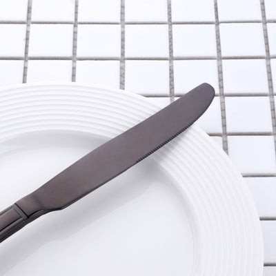 Factory Wholesale Best Price Dinnerware Black Cutlery Mirror Polished