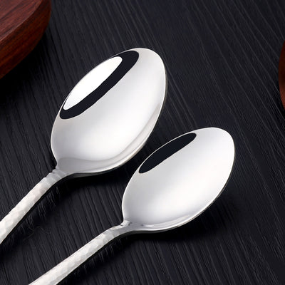 Buyer Star Wholesale Tableware Silver Set Cutlery Mirror Polish Spoon Fork Knife Kitchenware