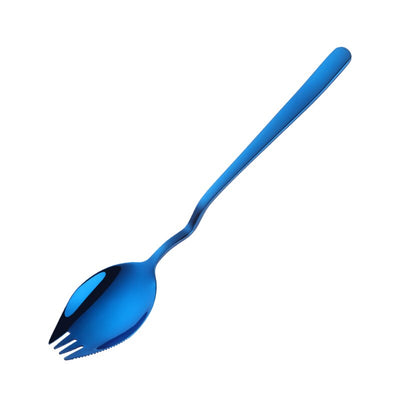 3 in 1 Sporks Dessert Fork Spoon Stainless Steel Curved Handle Dessert Kitchen Tableware Tools