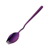 3 in 1 Sporks Dessert Fork Spoon Stainless Steel Curved Handle Dessert Kitchen Tableware Tools
