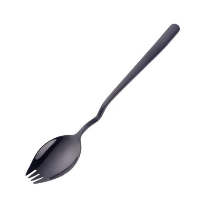 3 in 1 Sporks Dessert Fork Spoon Stainless Steel Curved Handle Dessert Kitchen Tableware Tools
