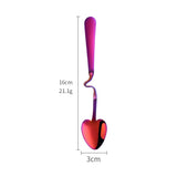 Creative Stainless Steel Heart Shape Coffee Dessert Sugar Spoons Hanging Cup Ice Cream Teaspoon for Drinking Kitchen Accessories