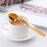 Creative Stainless Steel Heart Shape Coffee Dessert Sugar Spoons Hanging Cup Ice Cream Teaspoon for Drinking Kitchen Accessories