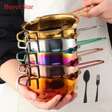 Buyerstar Stainless Steel Boiler Pot for Melting Chocolate Candy Bowl Rainbow