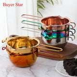 Buyerstar Stainless Steel Boiler Pot for Melting Chocolate Candy Bowl Rainbow