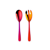 Buyerstar Stainless Steel Big Salad Spoon Fork Colorful Flatware Serving Set Titanium Plated