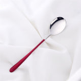 4pcs Stainless Steel Spoons Long Handle Spoons Silver Soup Spoon