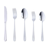 5 Pcs/Set 304 Stainless Steel Flatware Set Knife Fork Spoon High Grad